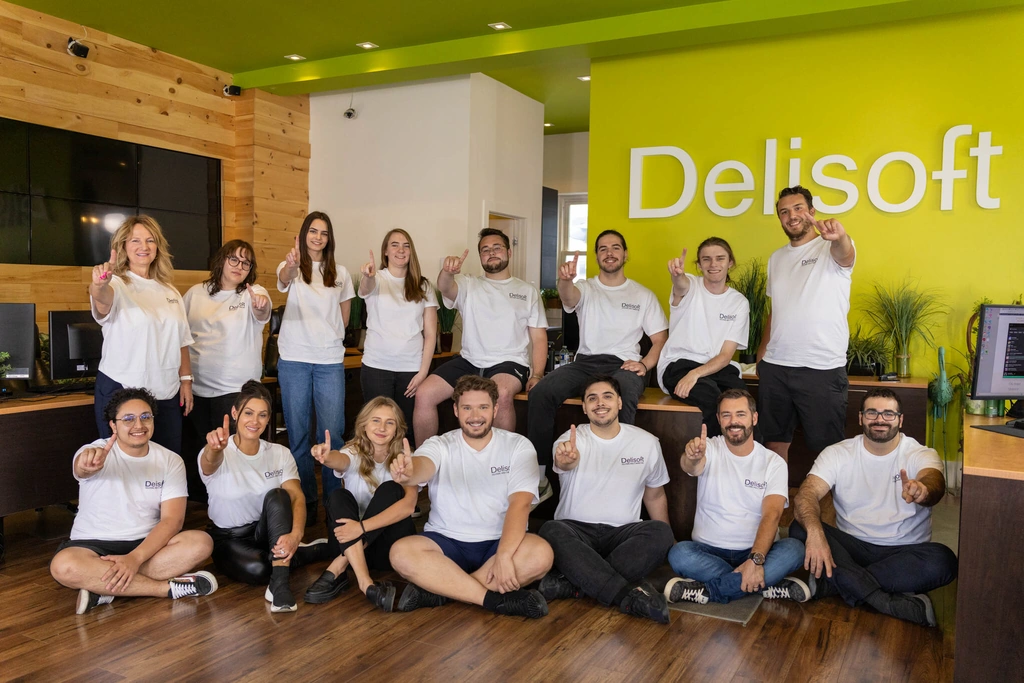 Équipe Delisoft réunie dans ses bureaux